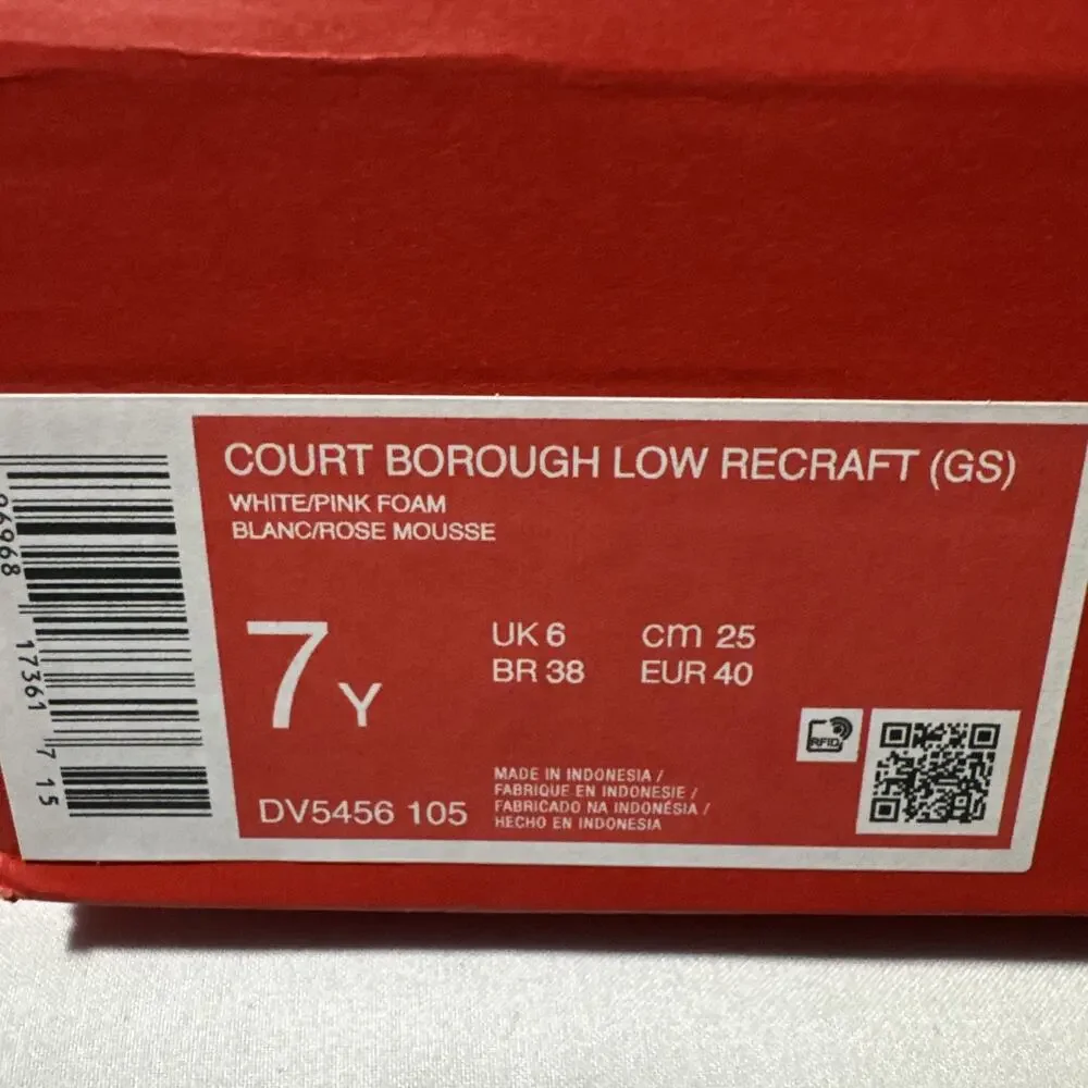 Nike Borough Low Recraft Big Kids' Kicks DV5456-105 Size 7Y Just Do IT AirForce1